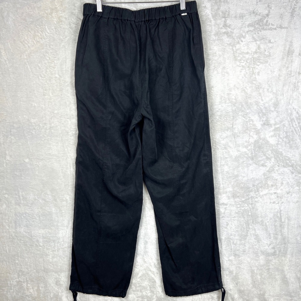 Vuori Coastline Pants Womens L Black Wide Leg Lyocell Drawcord Hem Casual Travel - Picture 7 of 13
